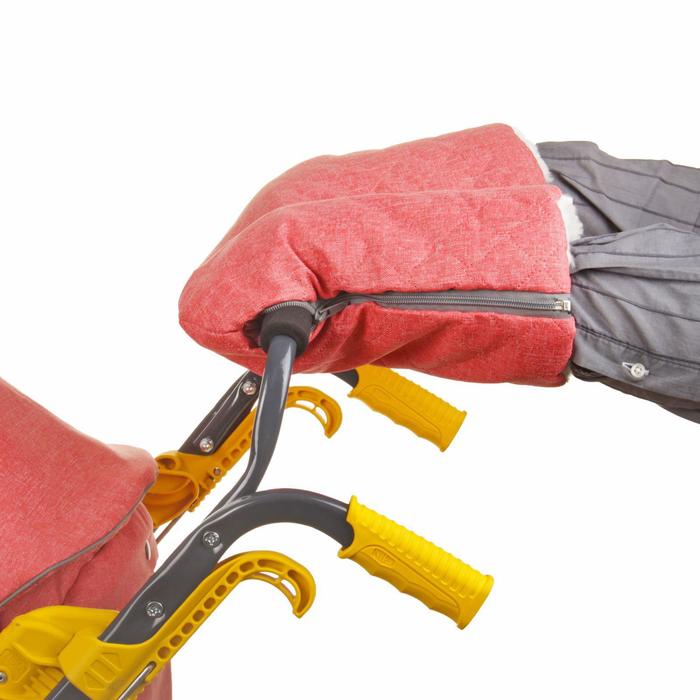 Санки-коляска "Ника детям 7-3/2", цвет красный