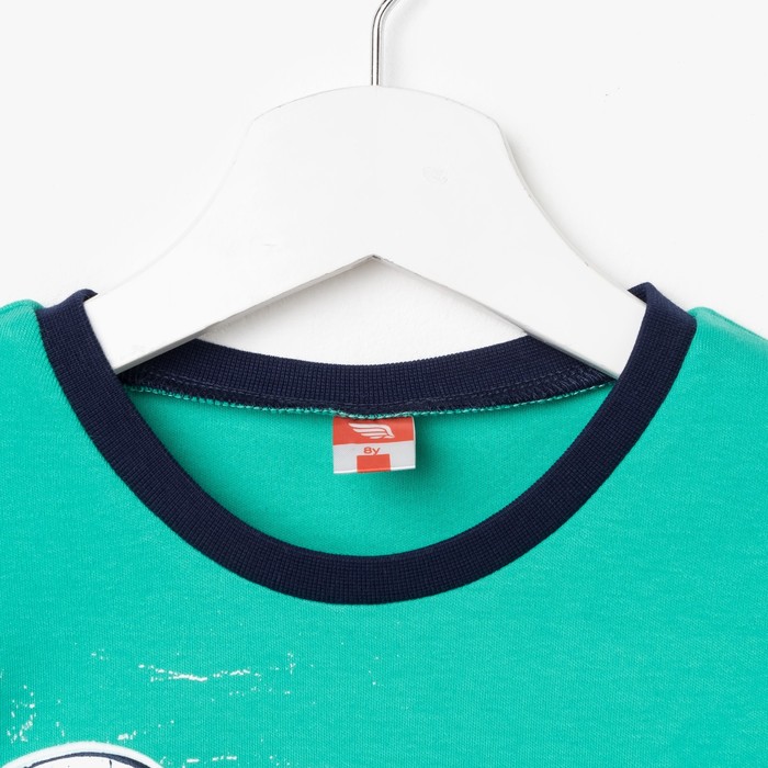 Пижама для мальчика, рост 140 см, цвет зелёный