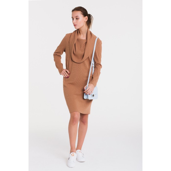 Платье женское, размер 44, рост 164, цвет бежевый 6614