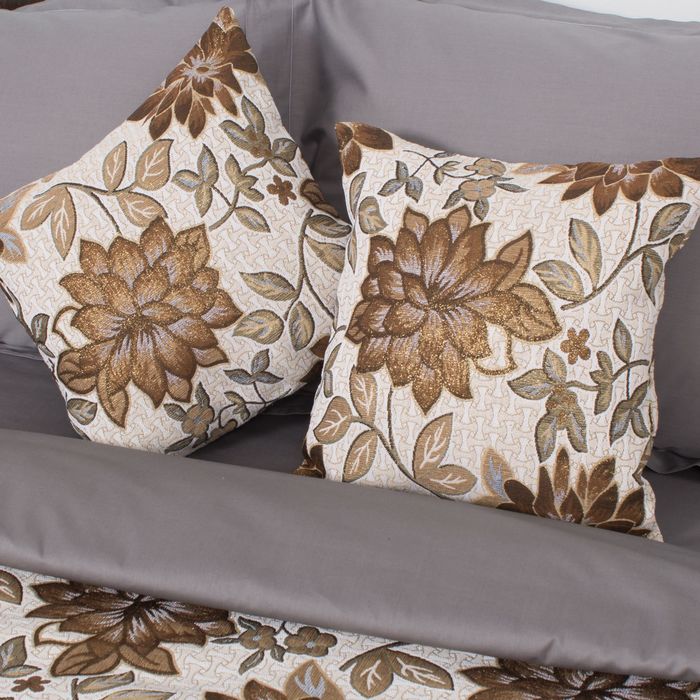 Наволочка декоративная "Этель" Роскошь золотой 40х40 см