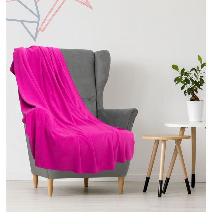 Плед "Экономь и Я" Фуксия 150х180 см, пл. 150 г/м², 100% п/э