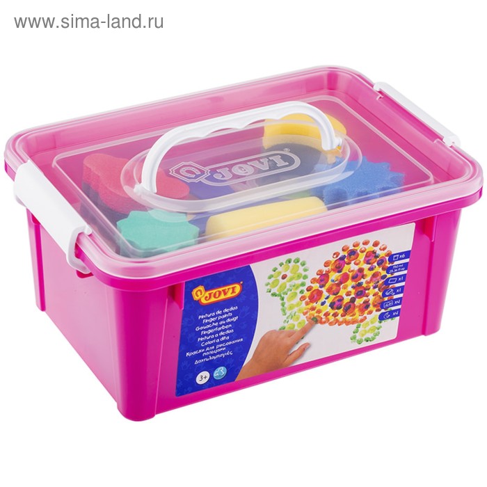 фото Набор красок для рисования руками с аксессуарами в чемодане, jovi, для малышей
