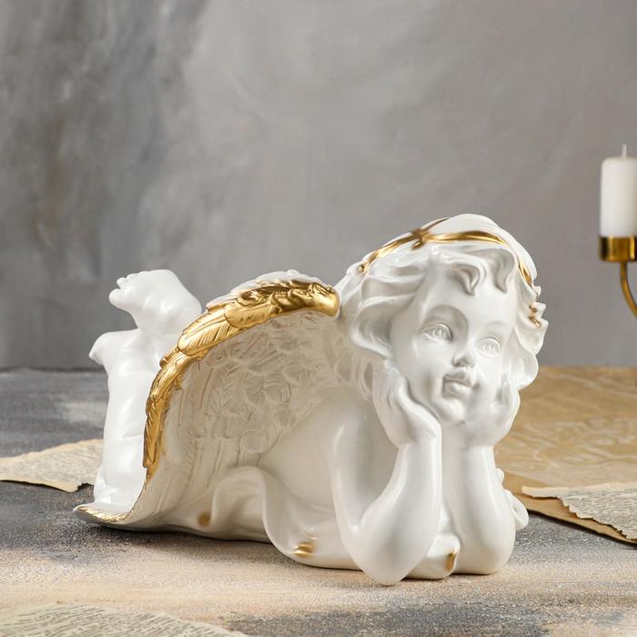 Статуэтка "Ангел лежащий" большой, золотой