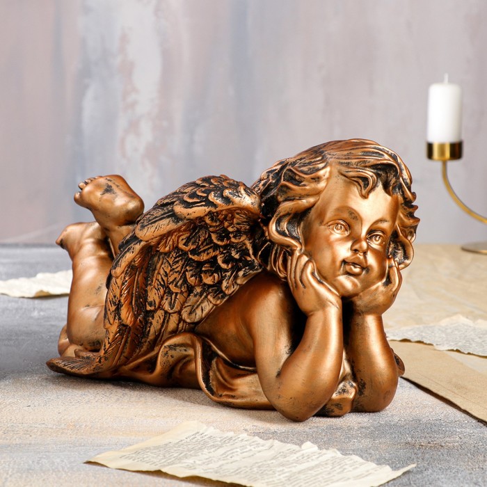 Статуэтка "Ангел лежащий" большой, бронзовый