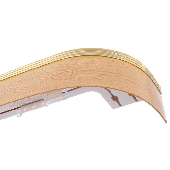 Карниз трехрядный 160 см, с декоративной планкой 7 см, "Ультракомпакт. Инфинити", цвет тиама