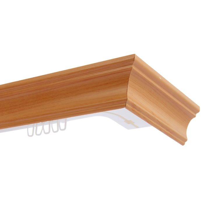 Карниз трехрядный 160 см, с декоративной планкой "Стандарт", цвет бук