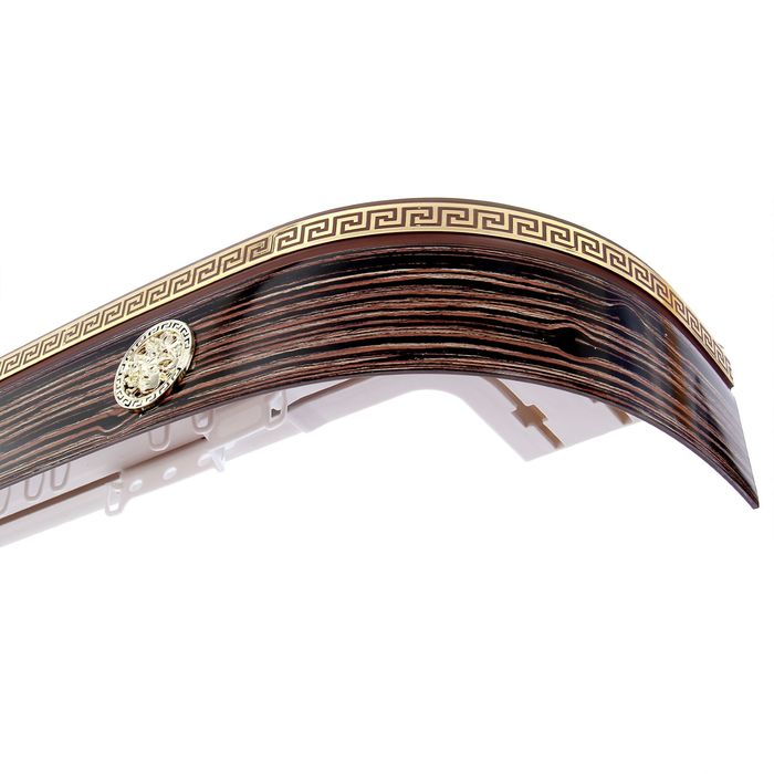 Карниз трехрядный 200 см, с декоративной планкой 7 см, "Ультракомпакт. Медуза", цвет коричневый