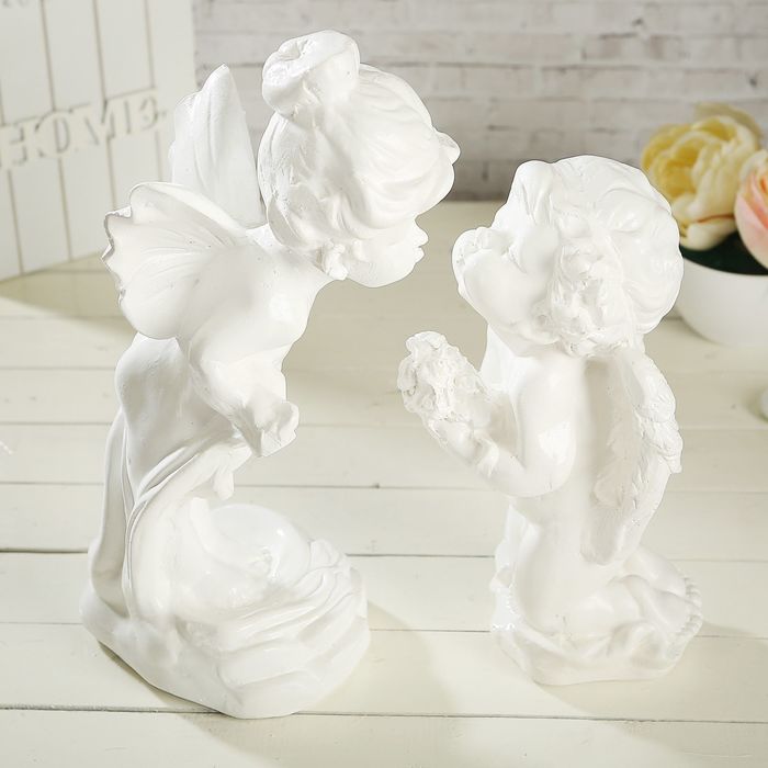 Статуэтка "Ангел и мотылёк"(1+1) белый