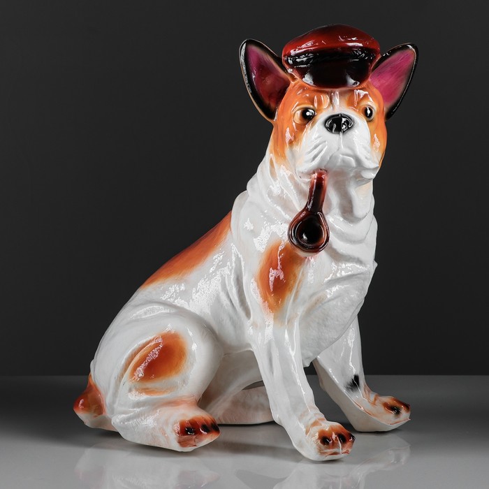 Копилка "Собака детектив"   глянец бело-рыжий