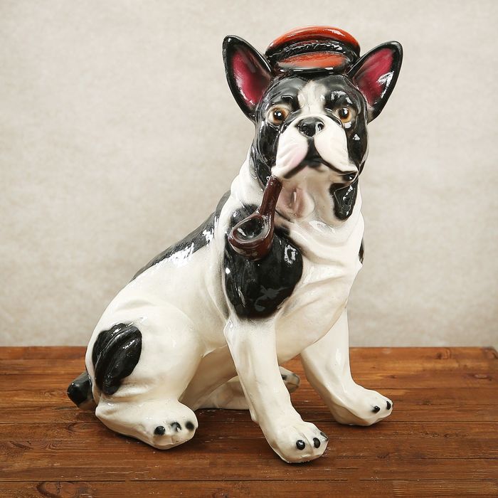 Копилка "Собака детектив"   глянец черно-белый