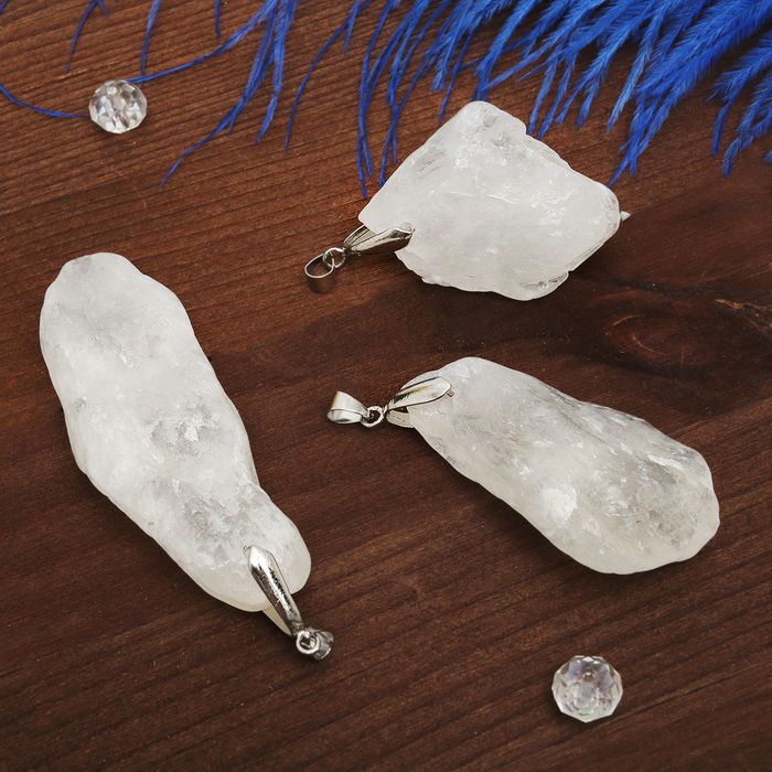 Подвеска друза "Агат крашеный", цвет белый, форма МИКС