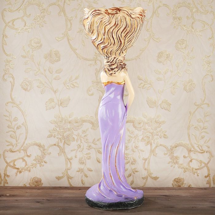 Фигурное кашпо "Лира", цветная 70 см, микс