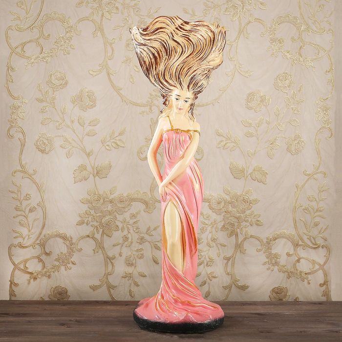 Фигурное кашпо "Лира", цветная 70 см, микс