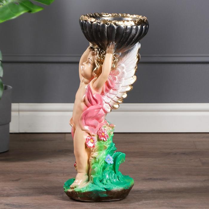 Статуэтка "Ангел с чашей в руках", цветная, 22 х 24 х 52 см, микс