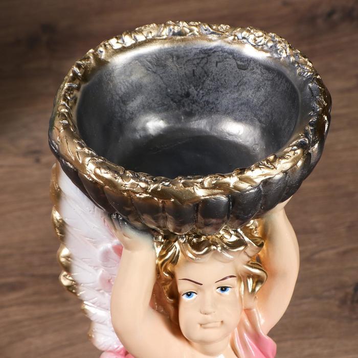 Статуэтка "Ангел с чашей в руках", цветная, 22 х 24 х 52 см, микс