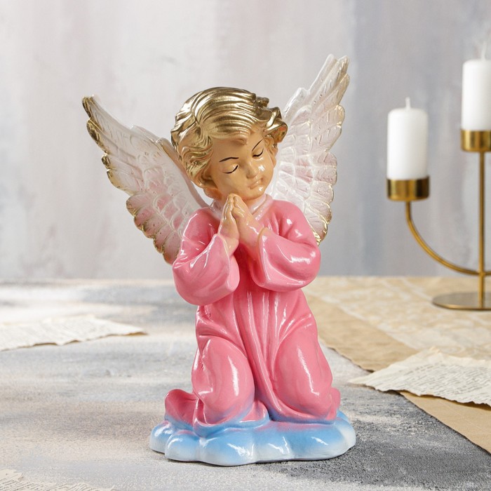 фото Статуэтка "ангел с крыльями" разноцветный, 28 см, микс premium gips