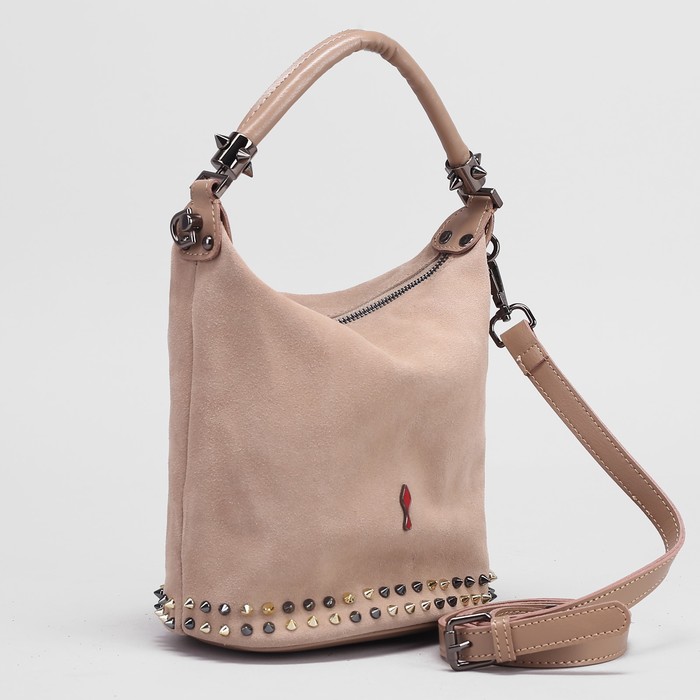 Сумка женская на молнии, 1 отдел, наружный карман, длинный ремень, цвет хаки