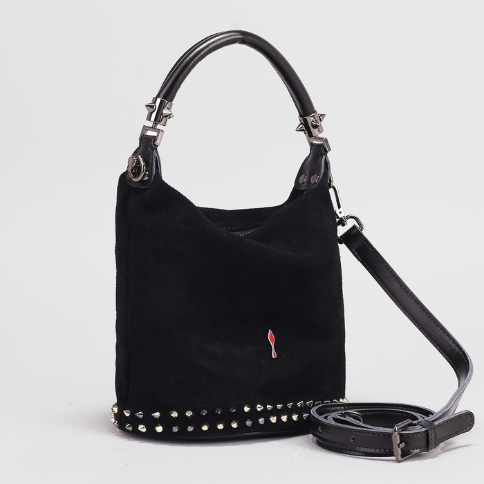 Сумка женская на молнии, 1 отдел, наружный карман, длинный ремень, цвет чёрный