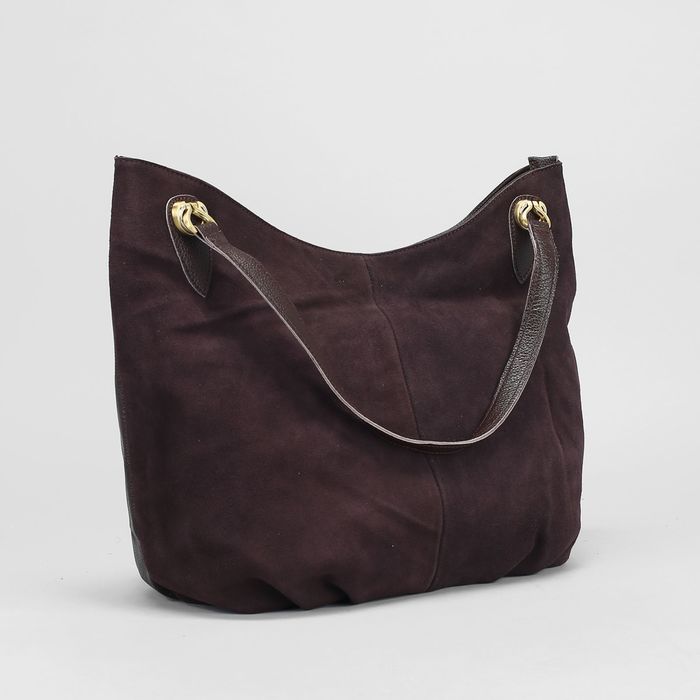 Сумка женская на молнии, 1 отдел с перегородкой, наружный карман, цвет коричневый