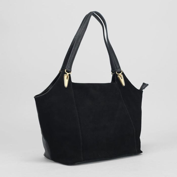 Сумка женская на молнии, 1 отдел, наружный карман, цвет чёрный