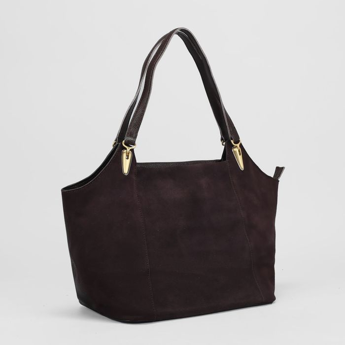 Сумка женская на молнии, 1 отдел, наружный карман, цвет коричневый