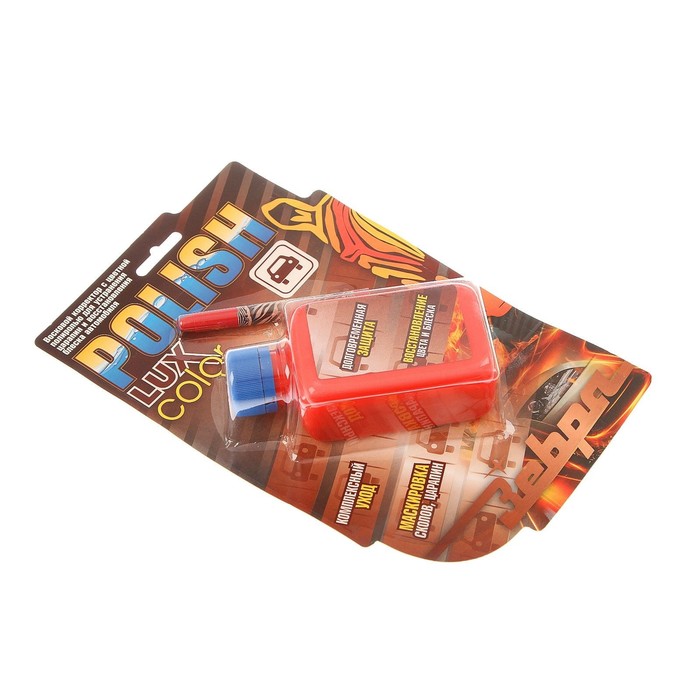 Восковой корректор ZEBRA, с цветной полиролью, красный