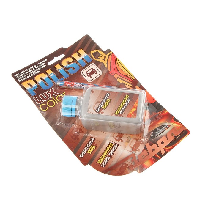 Восковой корректор ZEBRA, с цветной полиролью, серебристый