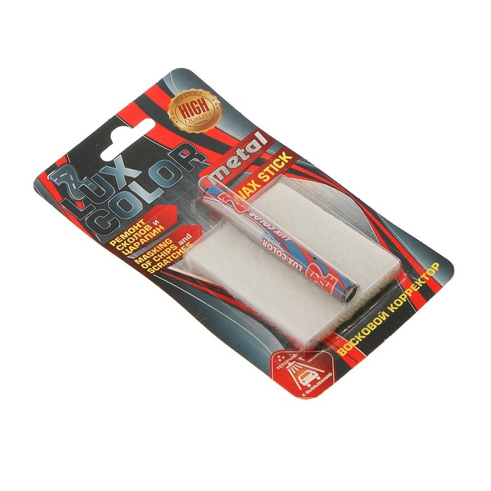 Восковой корректор ZEBRA LUX COLOR METAL, с аппликатором, черный