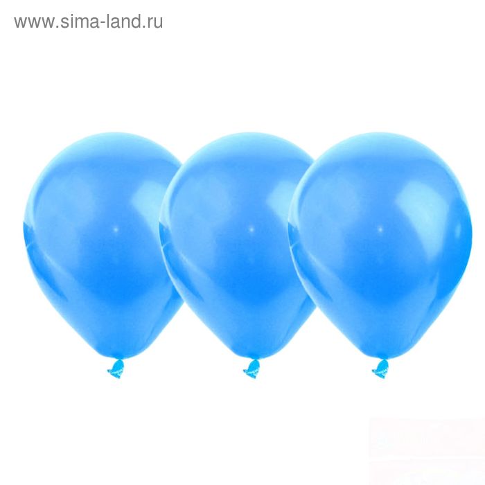 фото Шар латексный 12", металл, набор 25 шт., цвет голубой страна карнавалия