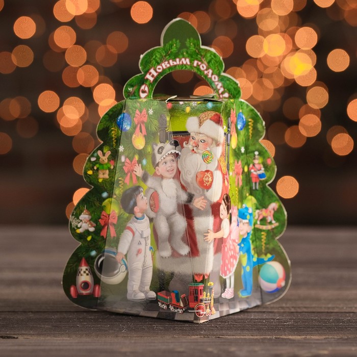 Подарочная коробка "Новогодняя ёлка" мини, сборная, 15 х 11 х 19 см