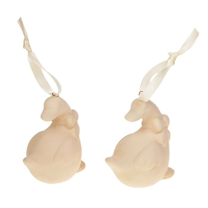 Роспись по керамике на подвесе "Утята" набор 2 шт.