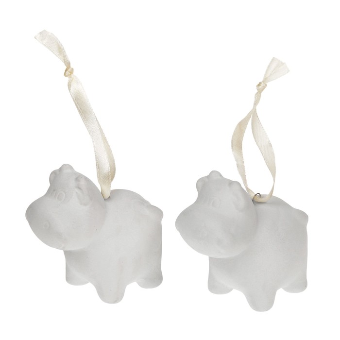 Роспись по керамике на подвесе "Коровки" набор 2 шт.