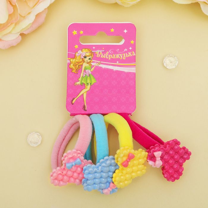 Резинка для волос "Пузырек" набор 4 шт