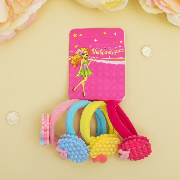 Резинка для волос "Пузырек" набор 4 шт