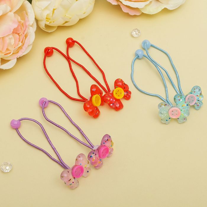 Резинка для волос "Блёстка" набор 6 шт