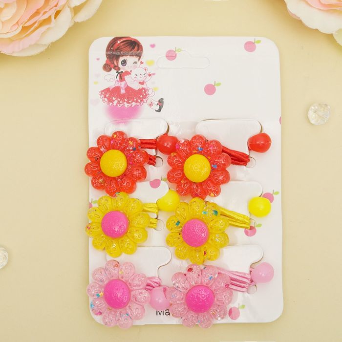 Резинка для волос "Блёстка" набор 6 шт