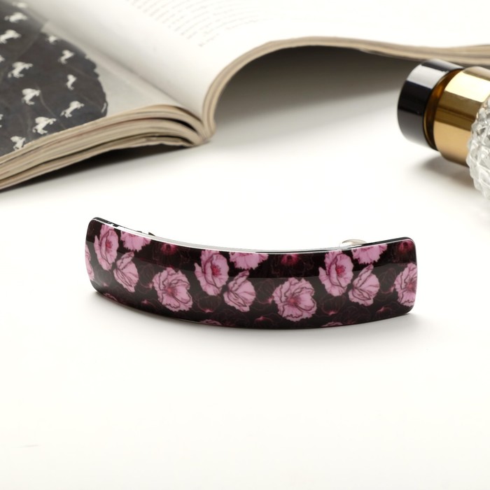 Заколка-автомат "Маки", прямой, микс