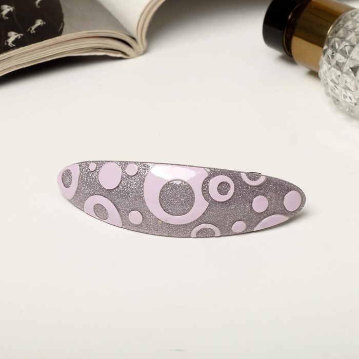 Заколка-автомат "Отражение", круги, микс