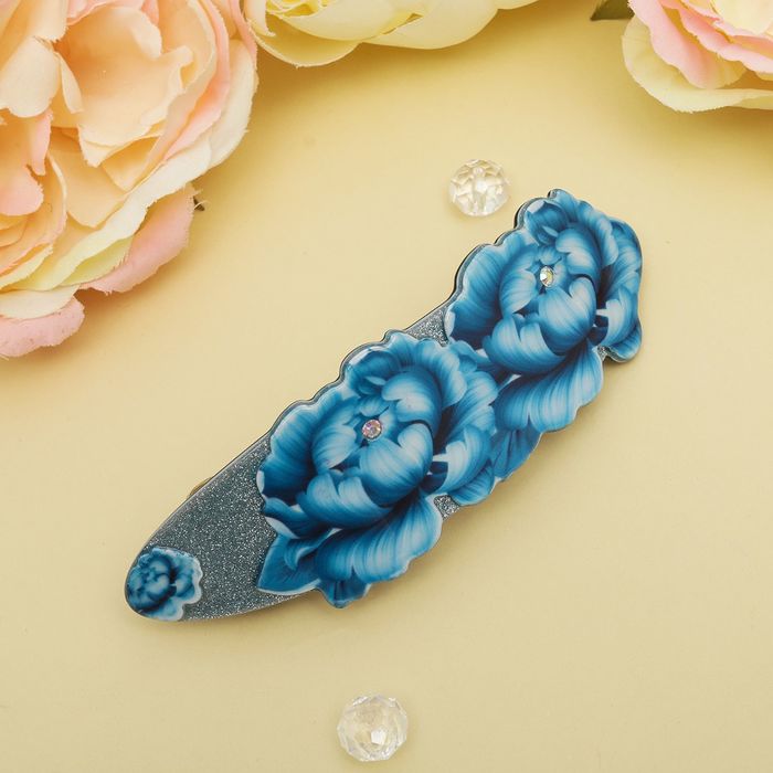 Заколка-автомат "Чары", пион, микс