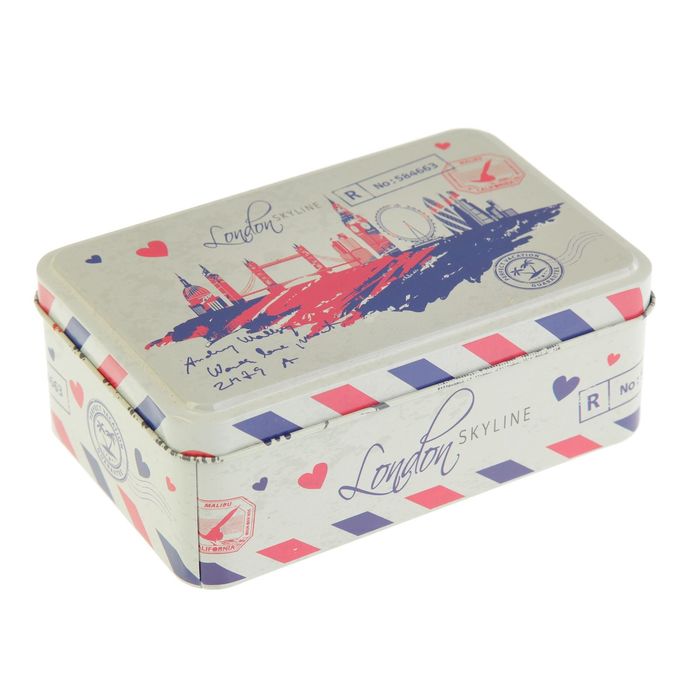 Шкатулка металл "Лондон" 5х13х8,5 см