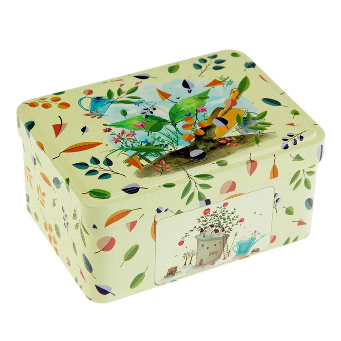 Шкатулка металл "Огород" 6,3х12,5х9 см