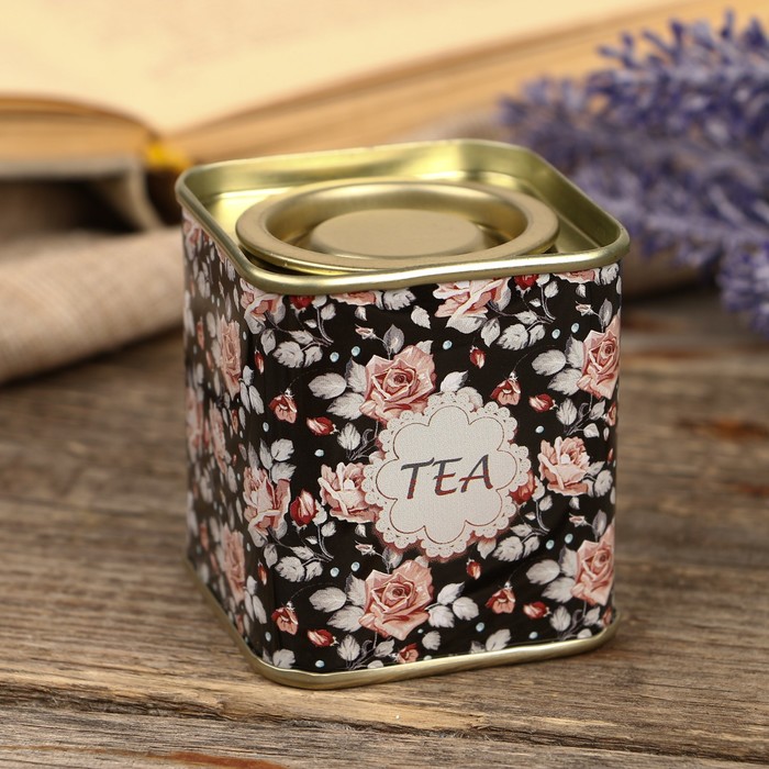 Шкатулка металл "Чайные розы" 6х5,5х5,5 см