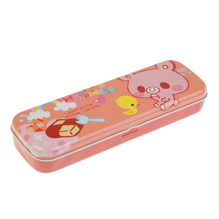 Шкатулка металл с ящичком "Котик" МИКС 3,2х20,5х6,5 см