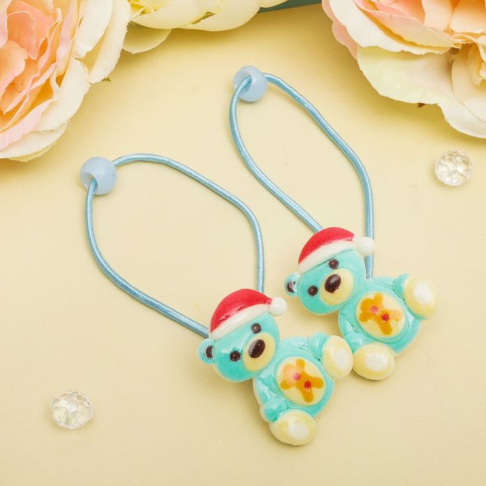 Резинка для волос "Зверята рисунок" (цена за пару) мишка засоня