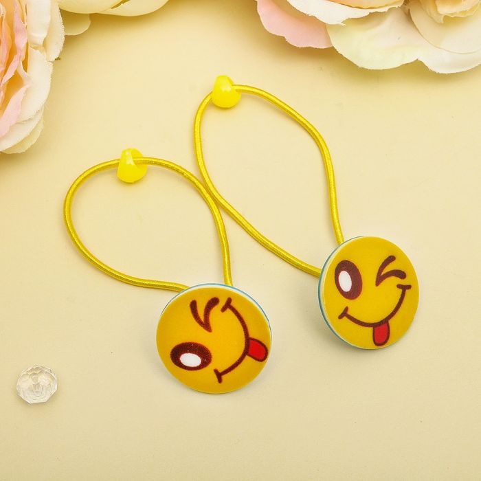 Резинка для волос "Смайлик" (цена за пару) подмигивающий