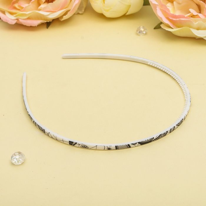 Ободок для волос "Тонкий" 0,4 см кружева