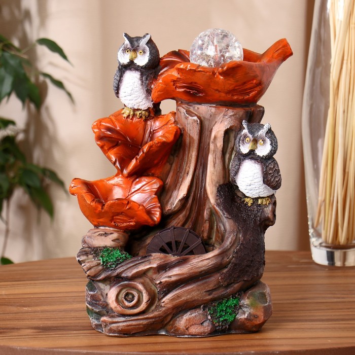 Фонтан "Совушки" 21х28 см (с подсветкой) мод.F056