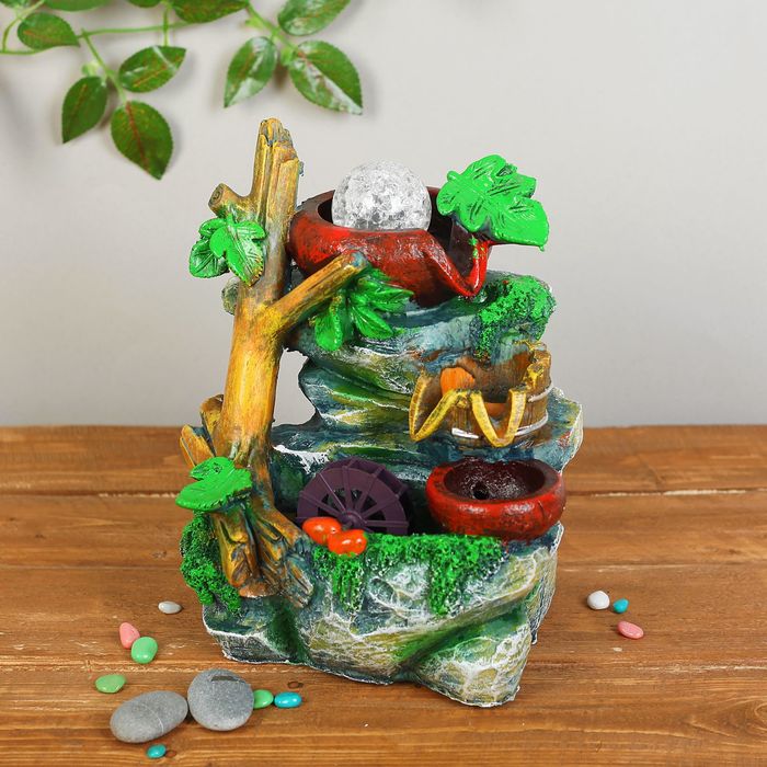 Фонтан "Листочки" 20х26 см (с подсветкой)