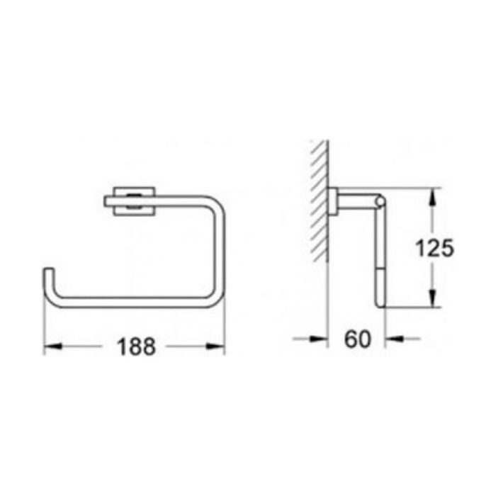 Кольцо GROHE для полотенца Essentials Cube