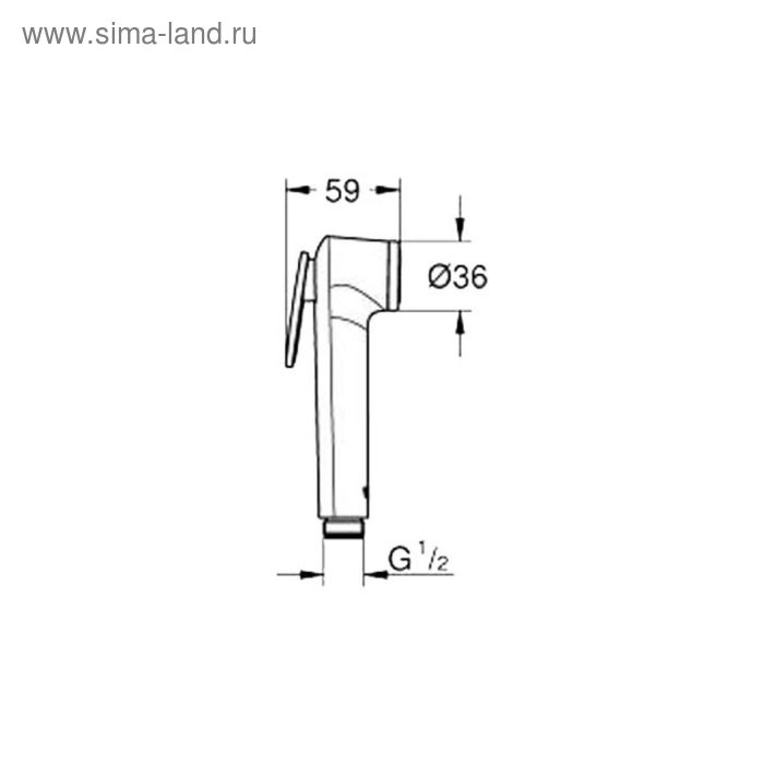 

Гигиенический душ GROHE Tempesta-F, 1 вид струи, хром